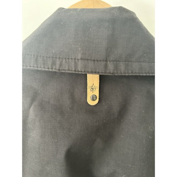 Mackage Womens Black Trench Spring Jacket Leather Trim , Satin Lining, Size 38 - Picture 3 of 8